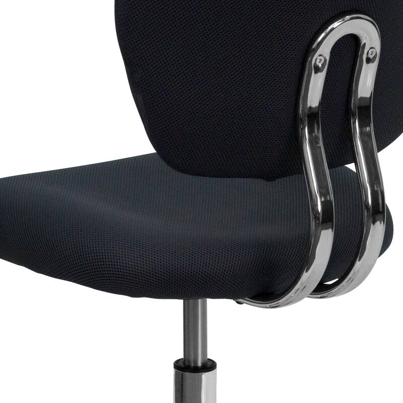 Mid-back Mesh Padded Swivel Task Office Chair with Chrome Base