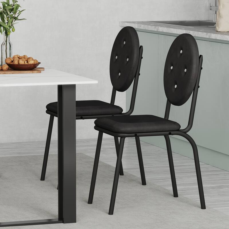 Modern Faux Leather Dining Chairs with Waterproof Surface, for Kitchen, Dining Room and Living Room, 4-Piece Set