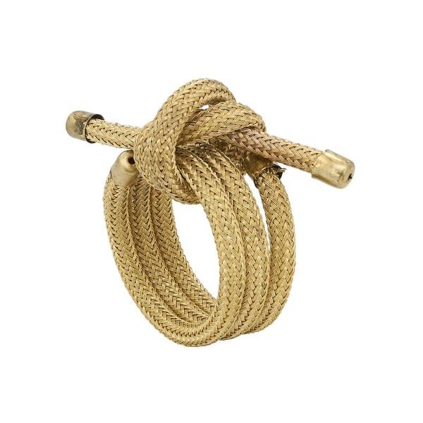 slide 2 of 6, Table Napkin Rings With Knotted Rope Design (Set of 4)