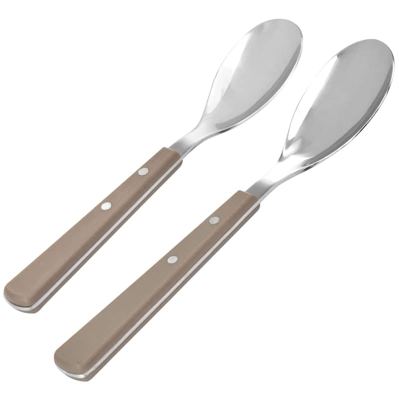 Cape Bay 16 Piece Stainless Steel Silverware Set with Beige Handles