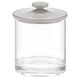 preview thumbnail 25 of 37, mDesign Round Storage Apothecary Canister for Bathroom, 2 Pack Clear/Light Gray - 3.75 X 3.75