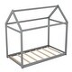preview thumbnail 7 of 7, Gray Twin Wooden House Bed with Roof