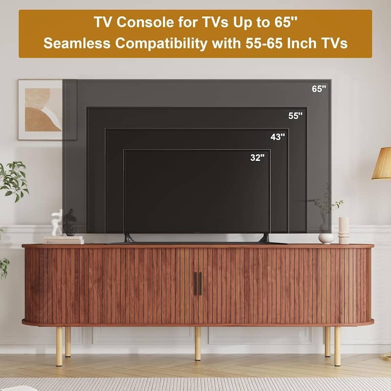 70.1" TV Stand Media Console Table for Living Room, Bedroom TVs Up to 80 Inches - N/A