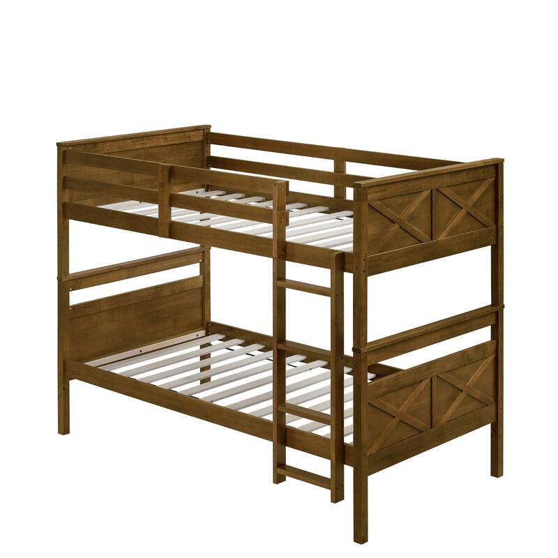 Clayfell Exeter Twin Over Twin Solid Wood Standard Bunk Bed
