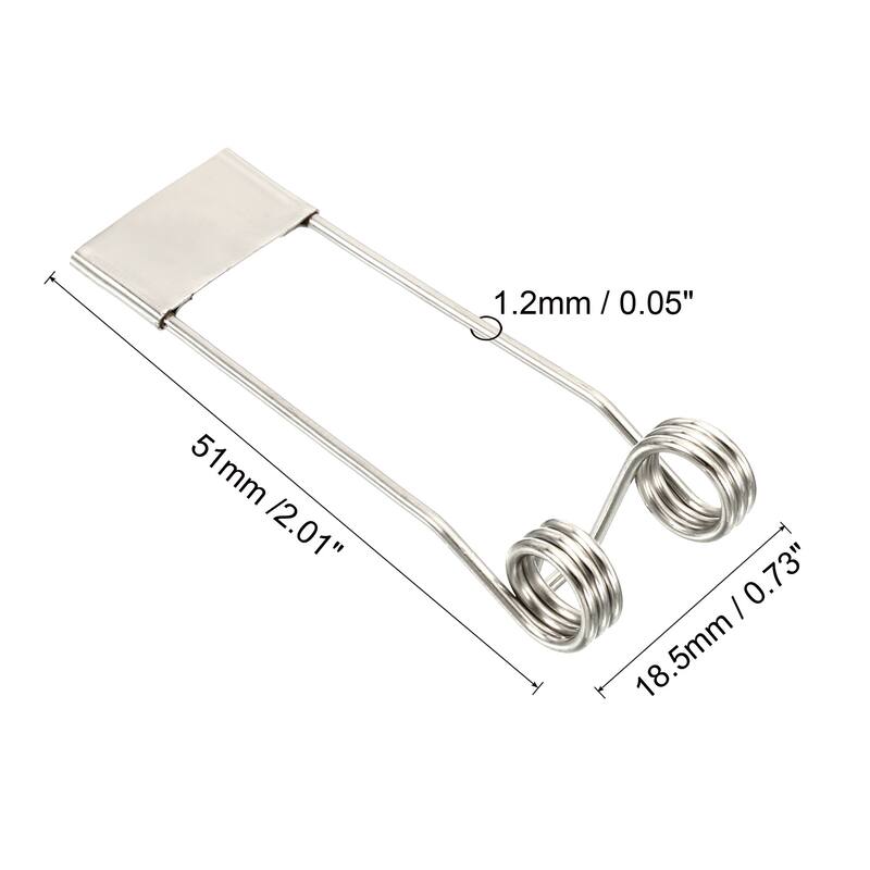 Downlight Spring Clip Ceiling Lamp Recessed Lighting Fix Clamps - 51x18.5mm, 20pcs