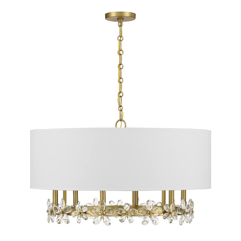 Savoy House 7-4368-6 Dahlia 6 Light 30" Wide Crystal Drum Chandelier