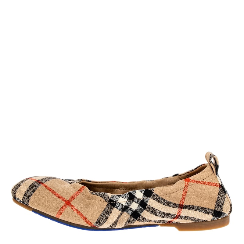 Burberry Baby Ballerinas in Check Wool