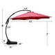 preview thumbnail 6 of 7, 12 ft. Aluminum Round Curved Cantilever Patio Umbrella with Base