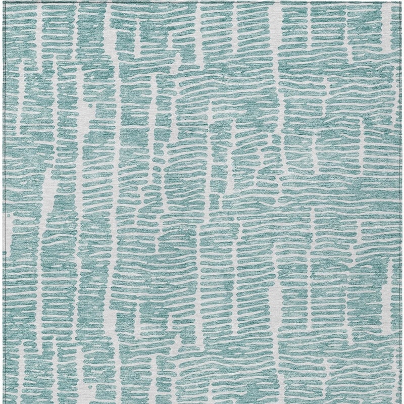 HomeRoots Abstract Transitional Rectangle Outdoor Rug