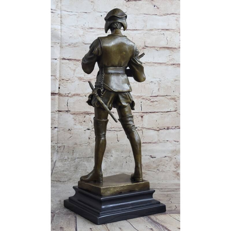 Bronze Sculpture; Picault Emile Louis, Signed, Figure Of Warrior, Le Devoir, 1