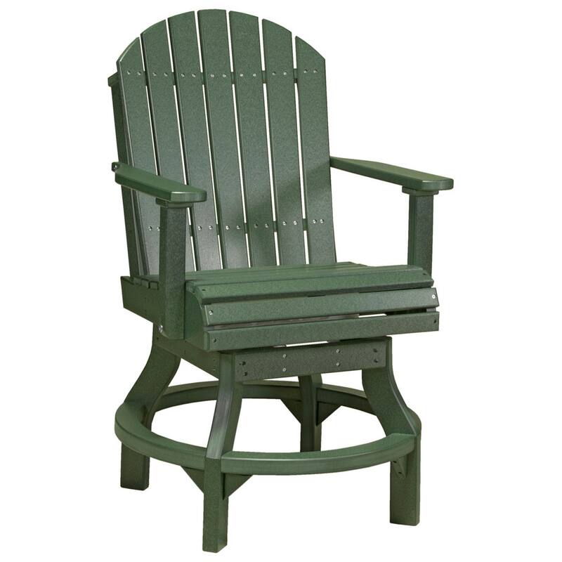 Set of 4 Poly Lumber Adirondack Swivel Chairs