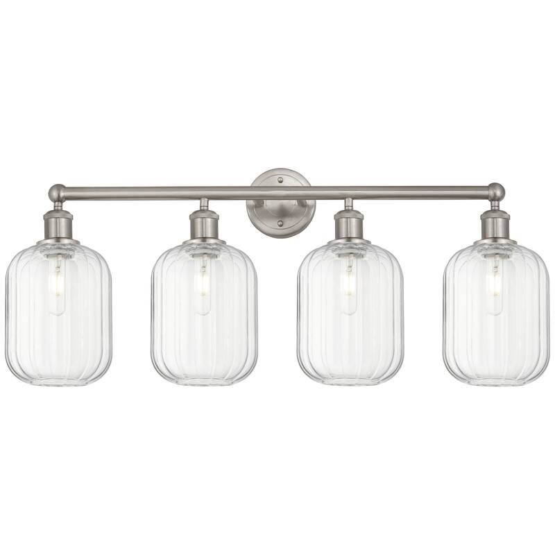 Innovations Lighting 616-4W-14-34 Preston Vanity Preston 4 Light 34" - Brushed Satin Nickel / Clear