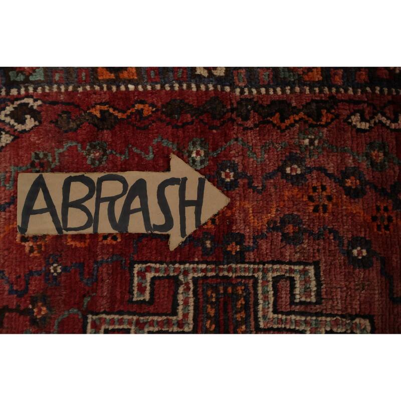 Hand Knotted Oriental 100% Wool Carpet Traditional Tribal Oranges & Rust Qashqai Area Rug - 7' 3'' X 4' 9''