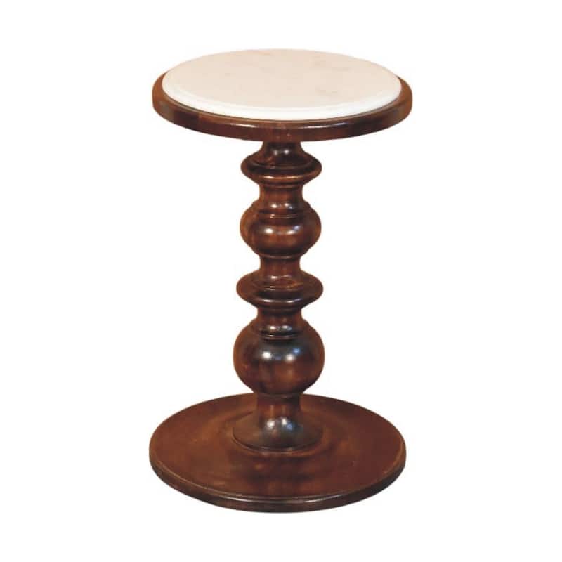 Solid Wood Bellmont Marble-Top Side Table