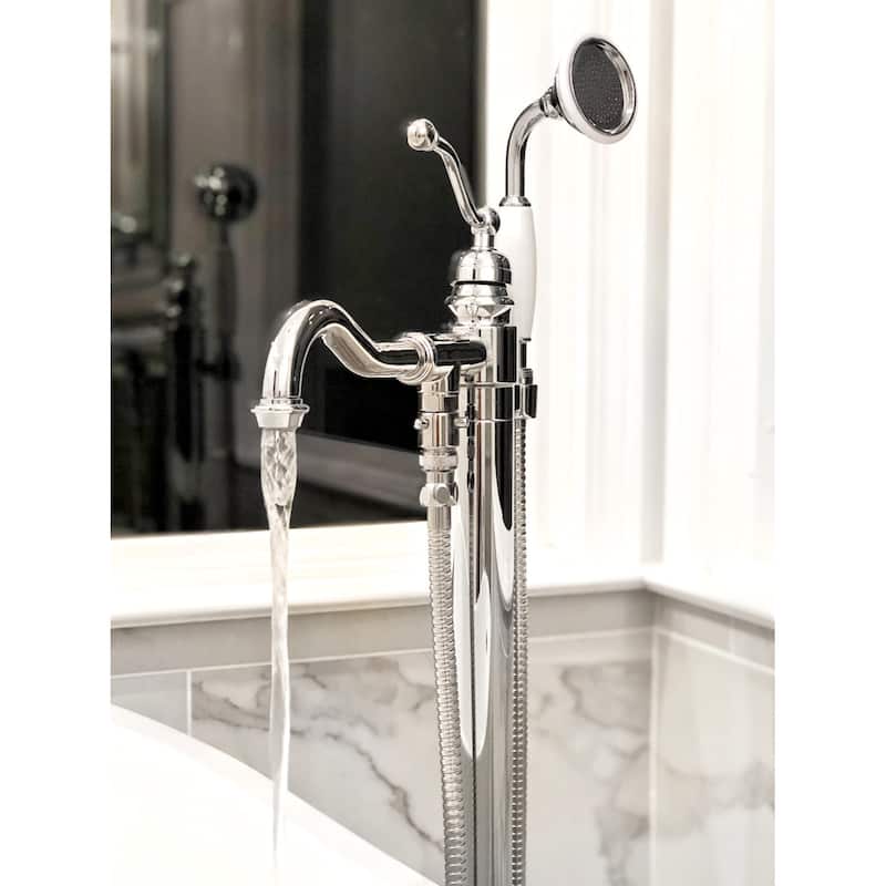 English Country Freestanding Tub Faucet with Hand Shower