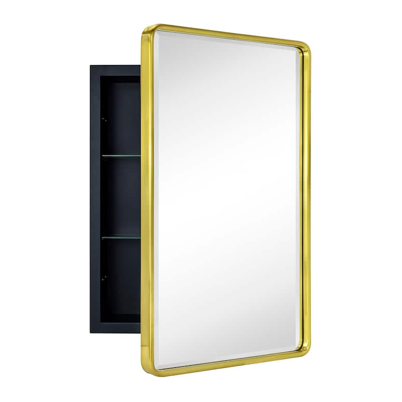 TEHOME Eldee Rectangle Metal Framed Bathroom Medicine Cabinet