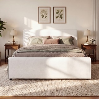 Christopher Knight Home - Delmar Boucle Upholstered Platform Bed with ...