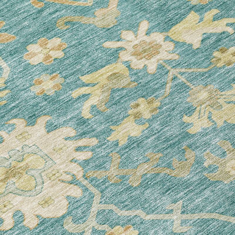 HomeRoots Floral Traditional Rectangle Outdoor Rug