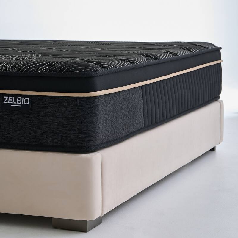 Modern Medium Firm Gel Memory Foam Hybrid Breathable Knitted Cover 12 in. Mattress - Black - Twin