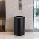 preview thumbnail 12 of 19, 10.6 Gal/40L Open Top Round Trash Can, Stainless Steel with Inner Bucket for Office, Kitchen, Bathroom, Green