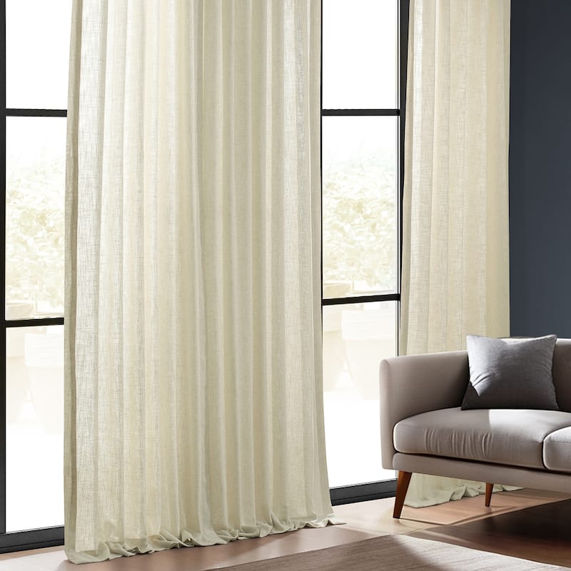Exclusive Fabrics Heavy Faux Linen Grommet Curtain (1 Panel)