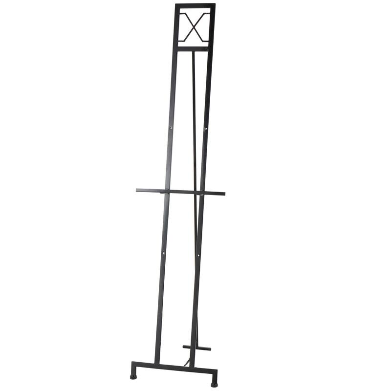 Black Metal Tall Adjustable Floor 3 Tier Display Easel