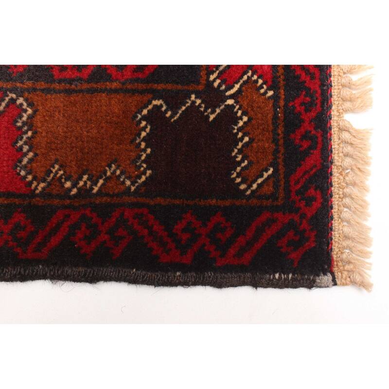 ECARPETGALLERY Hand-knotted Teimani Red Wool Rug - 3'8 x 6'6