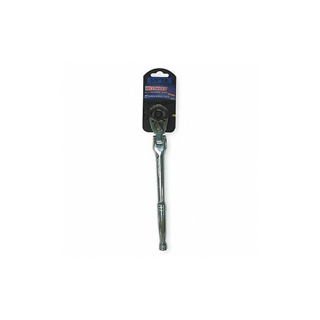 Westward Hand Ratchet, 9 1/2 in, Chrome, 3/8 in 1NUD5 - 1 Each