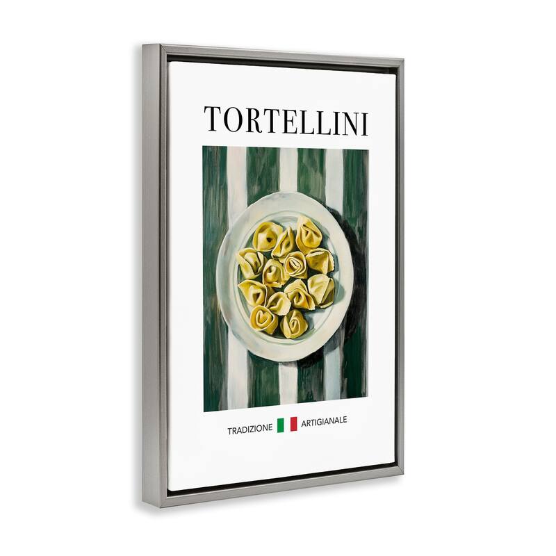 Stupell Traditional Tortellini Pasta Framed Floater Canvas Wall Art Design By Andreas Magnusson