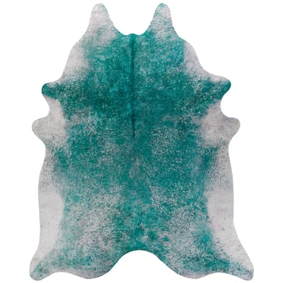 Addison Rugs Cheyenne Colorful Cowhide Print Non-Skid Area Rug