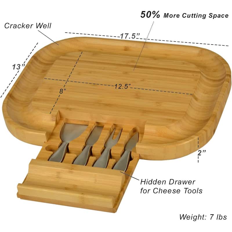 NCAA Clemson Tigers Bamboo Cheese & Charcuterie Board