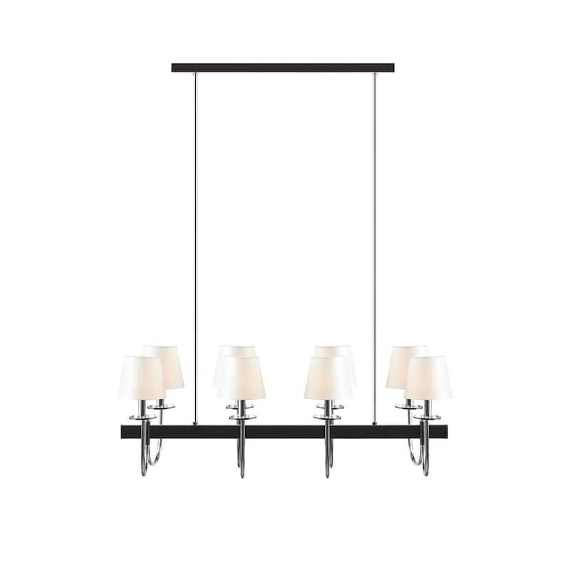 8-Light Traditional Chandelier with Drum Shades for living room,bedroom,and dining room
