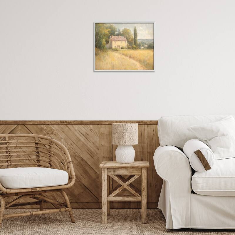 Stupell Hide Away Cottage House Framed Giclee Art Design By Petal Prints Design