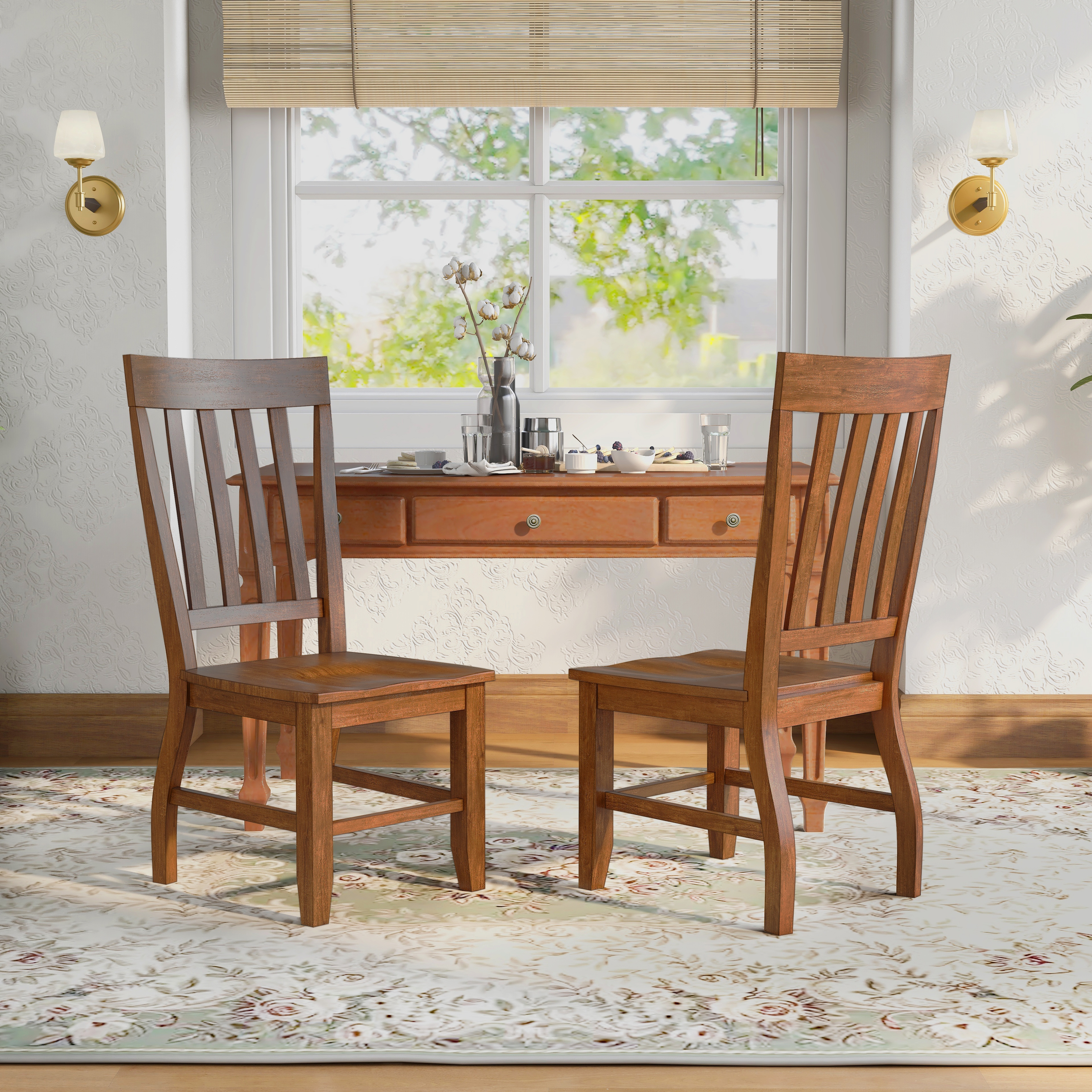 Country oak dining table and chairs deals