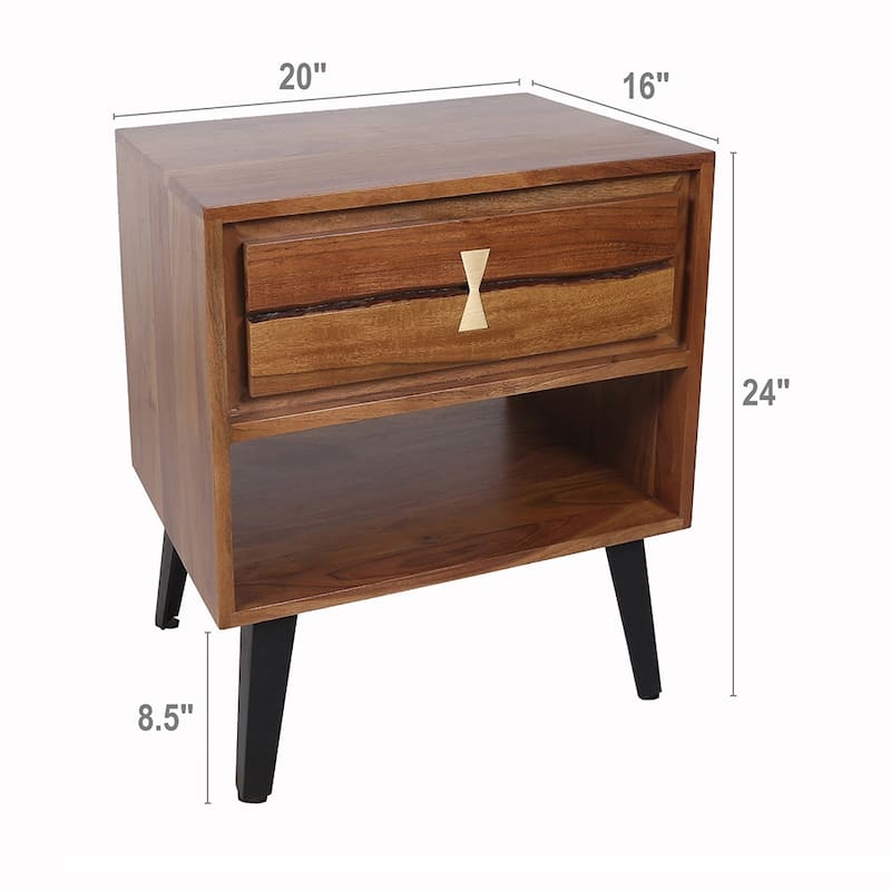 19.5x15.5x21.5" Asther Bedside Table