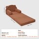 preview thumbnail 7 of 8, Brown Velvet Kids Sofa Chair, Foldable, Soft and Easy to Clean - 44.88” L x 19.69” W x 14.17” H