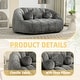 preview thumbnail 41 of 93, Chenille Bean Bag Loveseat Sofa High Back for Adults and Kids Indoor & Outdoor