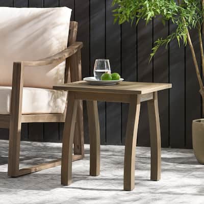 SELMA Solid Acacia Wood Accent Table - Weather-Resistant