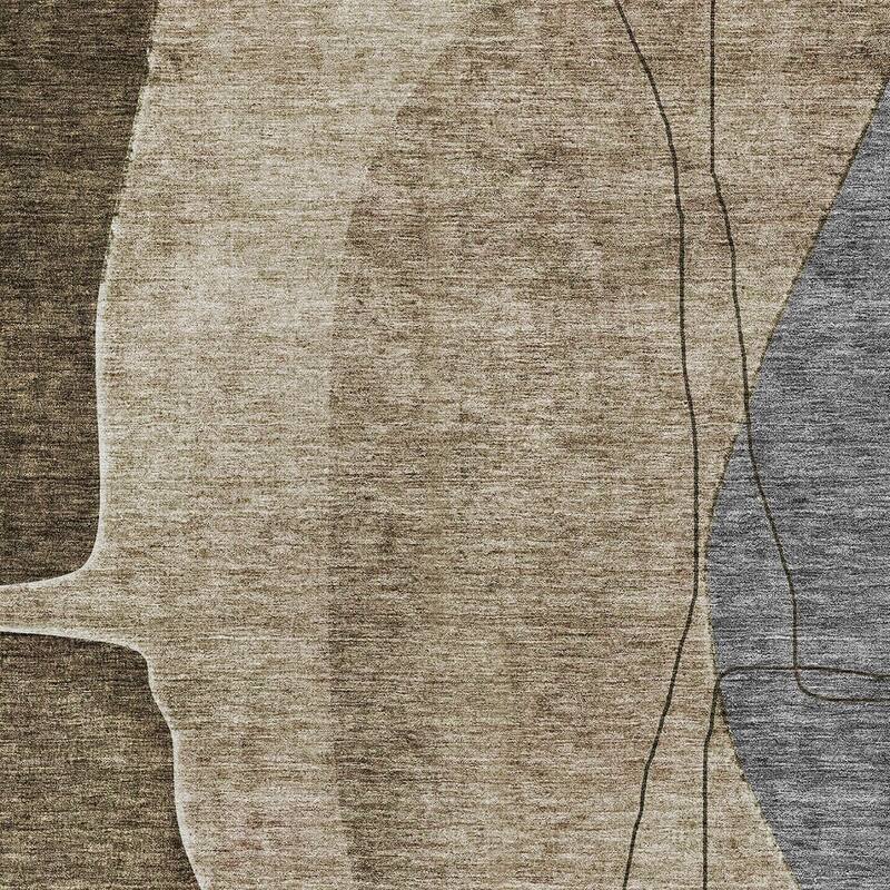 HomeRoots Abstract Transitional Rectangle Outdoor Rug