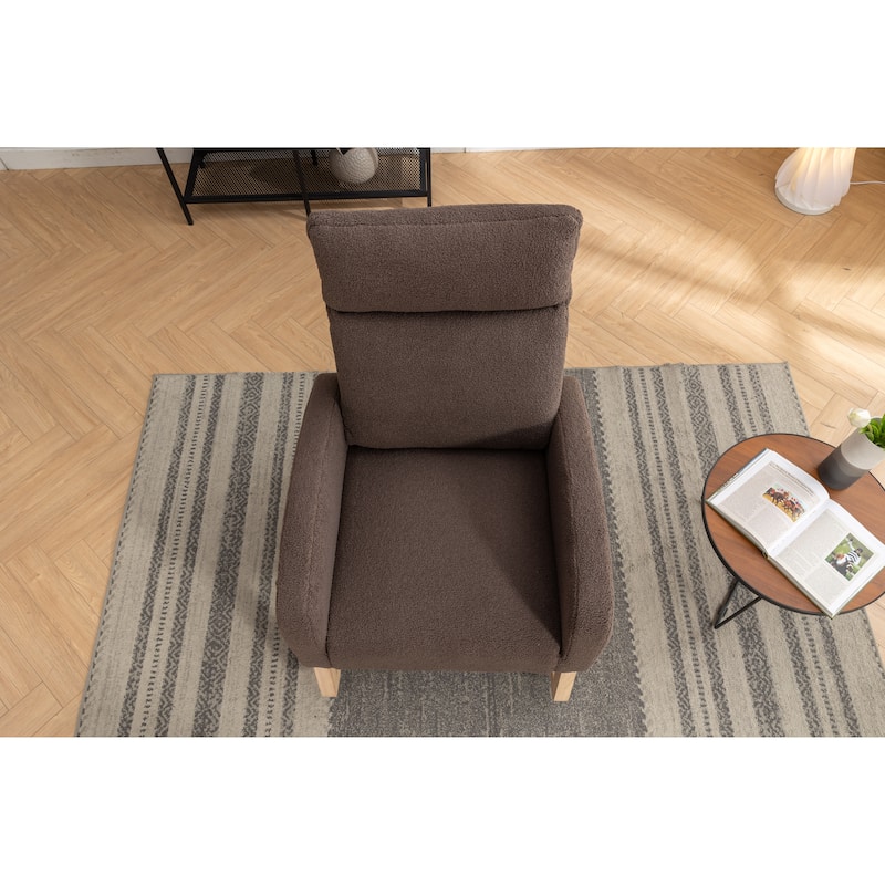 Teddy Fabric Rocking Chair with Right Pocket
