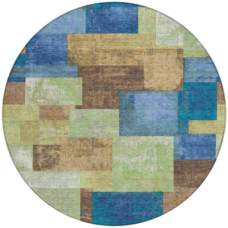 HomeRoots Geometric Traditional Rectangle Outdoor Rug