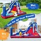 preview thumbnail 8 of 8, Gymax Inflatable Water Slide Park w/735W Blower Slide 2 Splash Pools