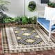 SAFAVIEH Veranda Eyvor Indoor/ Outdoor Waterproof Patio Backyard Rug - 5'3" x 7'7" - Chocolate/Green