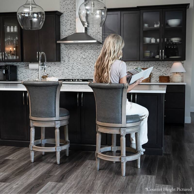 Maven Lane 31" Pullman Swivel Bar Height Kitchen Stool