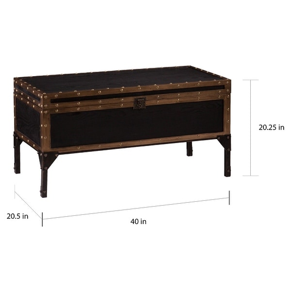 The Curated Nomad Azul Travel Trunk Cocktail/ Coffee Table