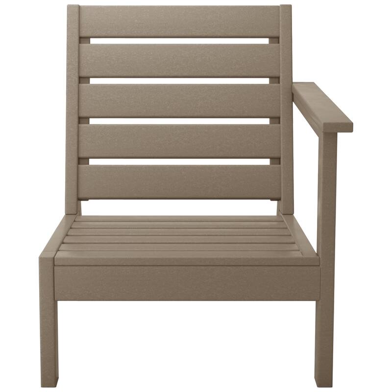 Polytrends Birchwood All Weather HDPE Outdoor Patio Deep Seating Sectional Loveseat