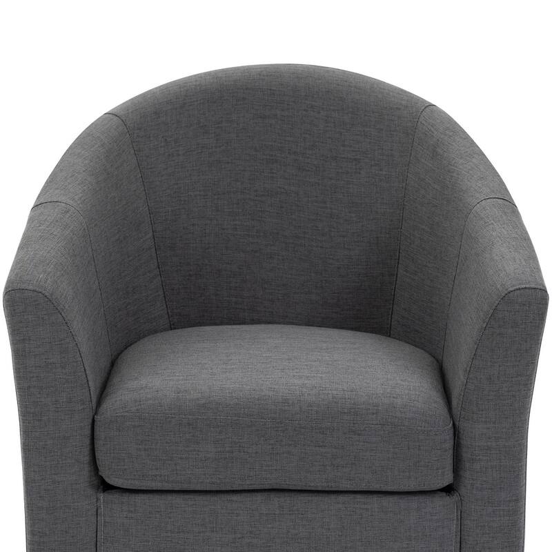 UIXE Swivel Barrel Accent Chair with Metal Base - 30.7"W x 29.9"H x 27.5"D