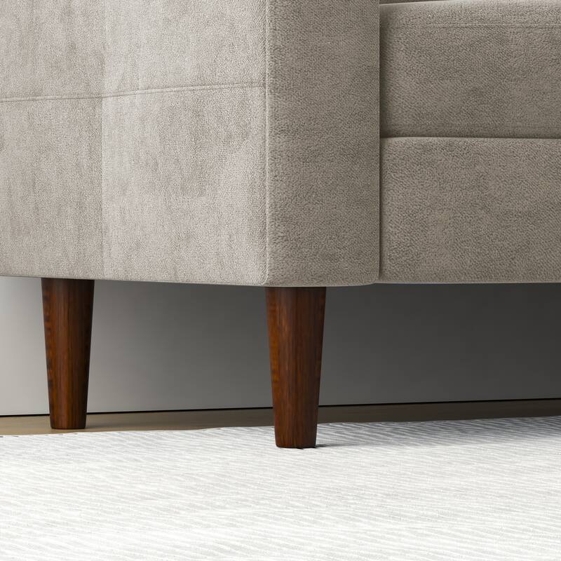 Convertible L-Shaped Sofa with Footstools and Storage for Multi-Use