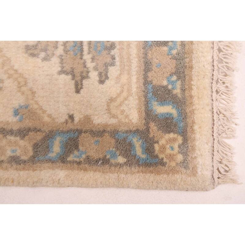 ECARPETGALLERY Hand-knotted Royal Oushak Ivory Wool Rug - 8'2 x 8'0
