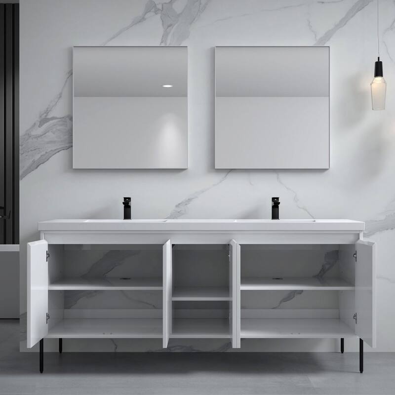 Ripple 72" Double Bathroom Vanity Set